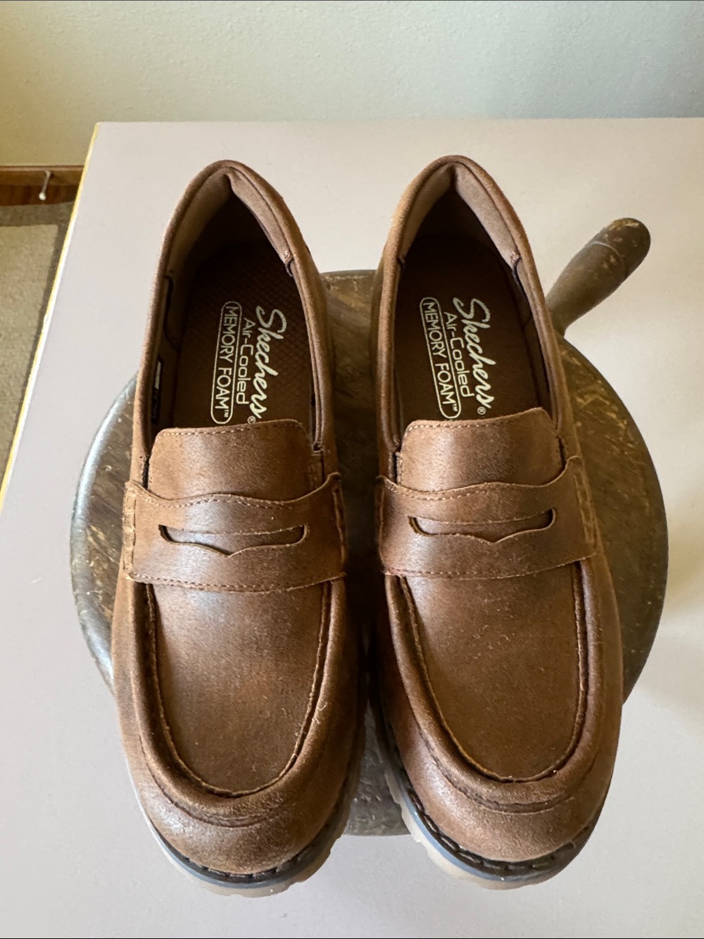 Skechers Women’s Tan Slip-On Penny Loafers